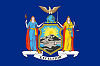 Image of the New York state flag.