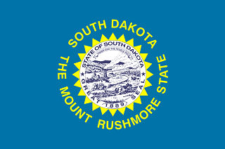 Official South Dakota state flag. Official South Dakota state flag.