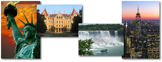 New York State collage of images. New York State collage of images.