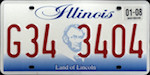 Official Illinois state license plate.