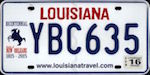Official Louisiana state license plate.