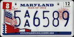 Official Maryland state license plate.
