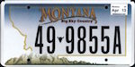 Official Montana state license plate.