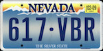 Official Nevada state license plate.