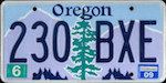 Official licens plate of  Oregon state. Official licens plate of Oregon state.