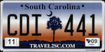 Official South Carolina state license plate.