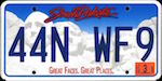 Official South Dakota state license plate.