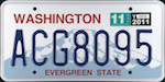 Official Washington state license plate.