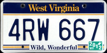 Maryland Car Registration >> The Official West Virginia State License Plate - The US50 Maryland Car Registration >> The Official West Virginia State License Plate - The US50