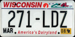 Official Wisconsin state license plate.