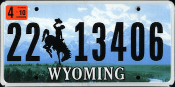 Arizona Car Registration Renewal >> The Official Wyoming State License Plate - The US50 Arizona Car Registration Renewal >> The Official Wyoming State License Plate - The US50