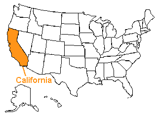 Location of California in the United States