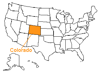 Location of Colorado in the United States