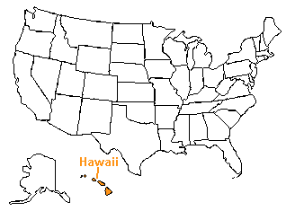 Location of Hawaii in the United States