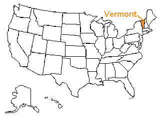 Location of Vermont in the United States Location of Vermont in the United States
