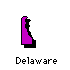 Delaware State Map Icon Delaware State Map Icon