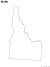Idaho State Blank Outline Map
