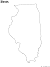 Illinois State Blank Outline Map