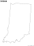 Indiana State Blank Outline Map