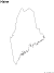 Maine State Blank Outline Map