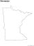 Minnesota State Blank Outline Map