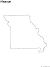 Missouri State Blank Outline Map