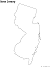 New Jersey State Blank Outline Map