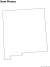 New Mexico State Blank Outline Map