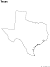 Texas State Blank Outline Map