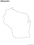 Wisconsin State Blank Outline Map