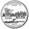 Commemorative state quarter of Minnesota.