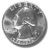 Obverse coin side (heads) of the Bicentennial Quarter