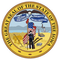 Official Iowa state seal.