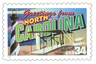 34 cent North Carolina state stamp.