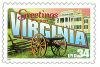 34 cent Greetings from America commemorative stamp of Virginia state.