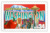34 cent Greetings from America commemorative stamp of Washington state.